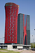 Spain  Barcelona  Towers designed by the architec Toyo Ito in te Europe square