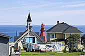 Lighthouse at La Martre. Gaspe Peninsula,  Quebec,  Canada