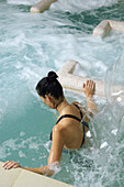 Color, Colour, Contemporary, Fit, health, Mature, Old, People, Spa, Swim, Swimming Pool, Woman, Years, A75-855833, agefotostock 