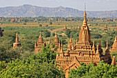 the ancient temple city of Pagan,  Bagan at Myanmar,  Burma,  Birma