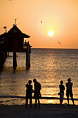Naples, Florida, sunset at the pier
