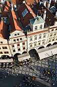 Rooftops old town square staromestske namesti. Prague. Czech Republic.