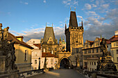 Mala strana tower king charles iv bridge. Prague. Czech Republic.