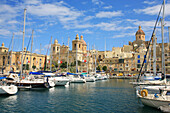 St. Lawrences Church and harbour, Birgu. Malta