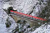 Tauern railway in the winter