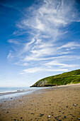 summer afternoon, Penbryn Beach _ a National Trust property _ on the Cardigan Bay coast, Wales UK