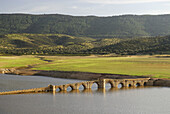 Medieval bridge of the Mesta (medieval association of sheep holders), Villarta de los Montes. Badajoz province, Extremadura, Spain