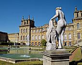Blenheim Palace, Woodstock, near Oxford, Oxfordshire, England  Female nude statue in upper water terrace
