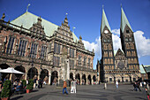 Germany, Bremen, Markt, Town Hall, Cathedral