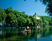 River Dordogne and Chateau, Treyne, The Dordogne, France