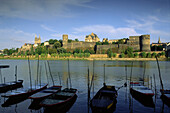 View of the town over River Maine, Angers, The Loire, France