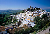 View to White Village, Casares, Andalucia, Spain
