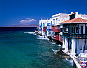 Little Venice quarter, Mykonos Town, Mykonos Island, Greek Islands