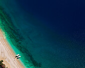 View of Butterfly Beach, Olu Deniz, Mediterranean Turkey, Turkey