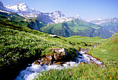 View of Valley, Klausenpass, Uri Canton, Switzerland
