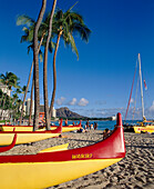 Waikiki Beach in Honolulu, Oahu Island, Hawaii, Usa