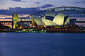 Bridge & Opera House, Night View, Sydney, New South Wales, Australia