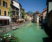 Canal Scene, Annecy, Rhone Alpes, France