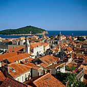 City View over Red Roofs, Dubrovnik, DALMATIA, Croatia
