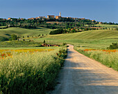View to Town, Pienza, Tuscany, Italy