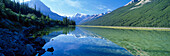 View from Viewpoint, Sunwapta River, Alberta and The Rockies, Canada