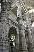 Adinatha Temple, interior view, Ranakpur, Rajasthan, India