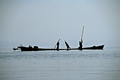 Boat on lake, Inle Lake, Burma