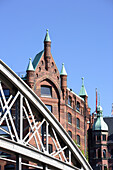 Brook's bridge to Speicherstadt (warehouse district), Hamburg, Germany