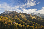 St. Magdalena, Villnößtal, Geislergruppe im Hintergrund, Trentino-Alto Adige, Italien