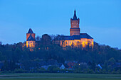 Swan castle in the evening, Kleve, North Rhine-Westphalia, Germany