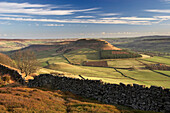 View over Great Fryupdale and Little Fryupdale in winter, Danby High Moor, Yorkshire, UK, England