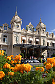 Casino and flowers, Monte Carlo, Cote d'Azur, Monaco