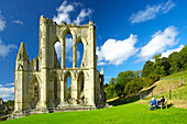 Rievaulx Abbey in the North York Moors, Ryedale, Yorkshire, UK, England