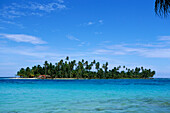 View to tropical island, San Blas Islands, Panama