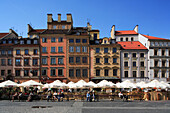Townhouses in Old Town Square, Rynek Starego Miasta, Warsaw, Poland