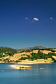 Lake scene at Lago di Liscia, Sant' Antonia, near, Sardinia, Italy