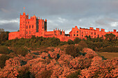 Castle at sunset, Bolsover Castle, Derbyshire, UK, England