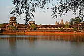 Angkor Wat viewed over lake, Siem Reap, near, Cambodia