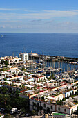 View over town and sea, Puerto de Mogan, Gran Canaria, Canary Islands