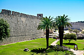 Rhodes, garden in the Old Town, Rhodes Town, Rhodes Island, Greek Islands