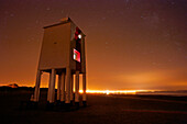 Low Lighthouse, at night, Burnham on Sea, Somerset, UK, England