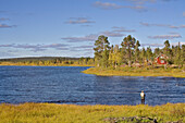 Ounasjoki River scene, Raattama, near, Lapland, Finland