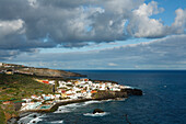 The village Las Aguas at the noth coast under clouded sky, Tenerife, Canary Islands, Spain, Europe