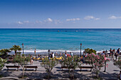 Strandpromenade, Monterosso al Mare, Cinque Terre, La Spezia, Ligurien, Italienische Riviera, Italien, Europa