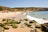 Beach at Praia da Salema, Salema, Algarve, Portugal