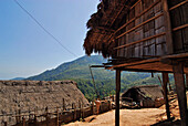 Hill tribe mountain village at Doi Ang Khang, Golden Triangle, Thailand, Asia