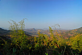 Aussichtspunkt mit Blick über die Berge Loeis, Loei, Nordost Thailand, Asien
