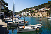 Boats at harbour of Cala Figuera, Mallorca, Balearic Islands, Mediterranean Sea, Spain, Europe