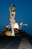 Sculpture in the evening light, Monumento al Campesino by artist and architekt Cesar Manrique, at Casa Museo del Campesino, Mozaga, UNESCO Biosphere Reserve, Lanzarote, Canary Islands, Spain, Europe
