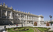 Spain,  Madrid,  Palacio Real,  the Royal Palace seen from Plaza de Oriente